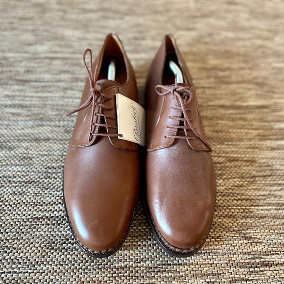 NEW Paraboot Brown Leather Oxford Dress Shoes